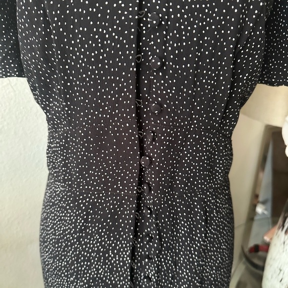 Express Black and White button down Maxi Dress Sz M scandi girls - Picture 5 of 6